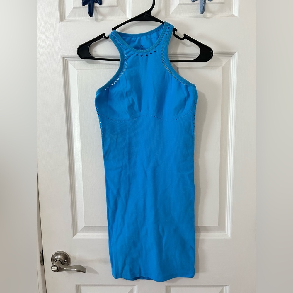 ALO athletic laser cut racer back ribbed dress